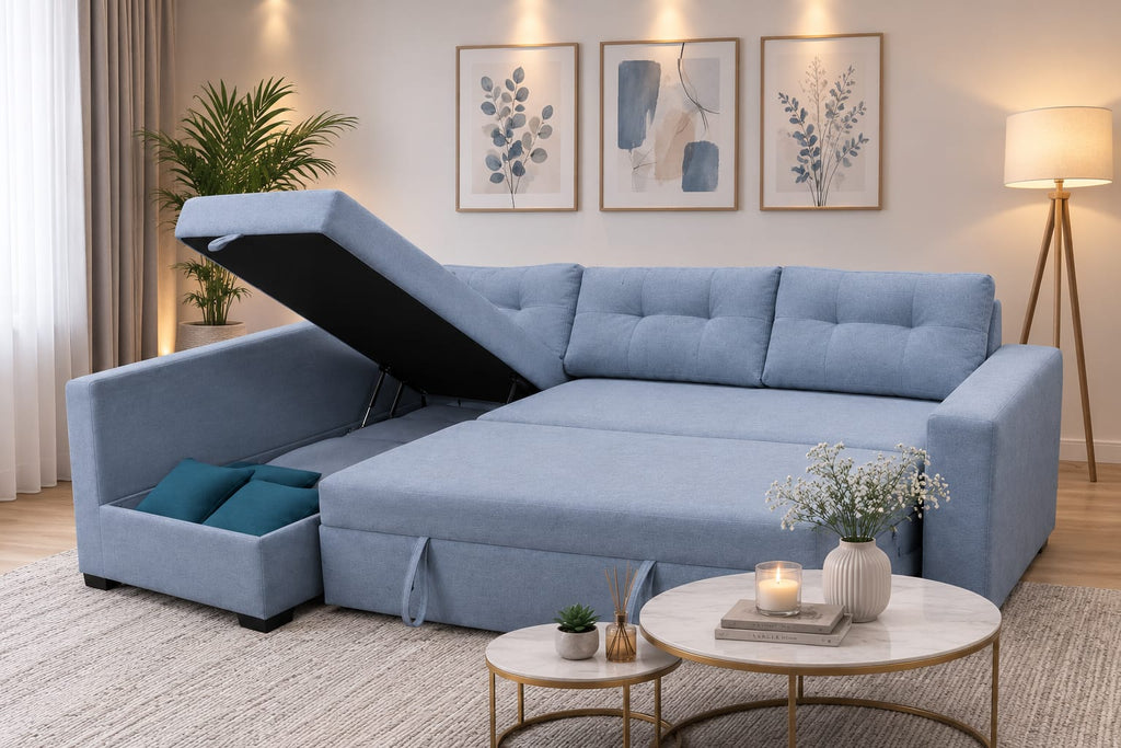 Venice plus | 5-Seater L-Shape MANEX Pull-Out Sofa Bed (Turkish Mechanism) (Copy)