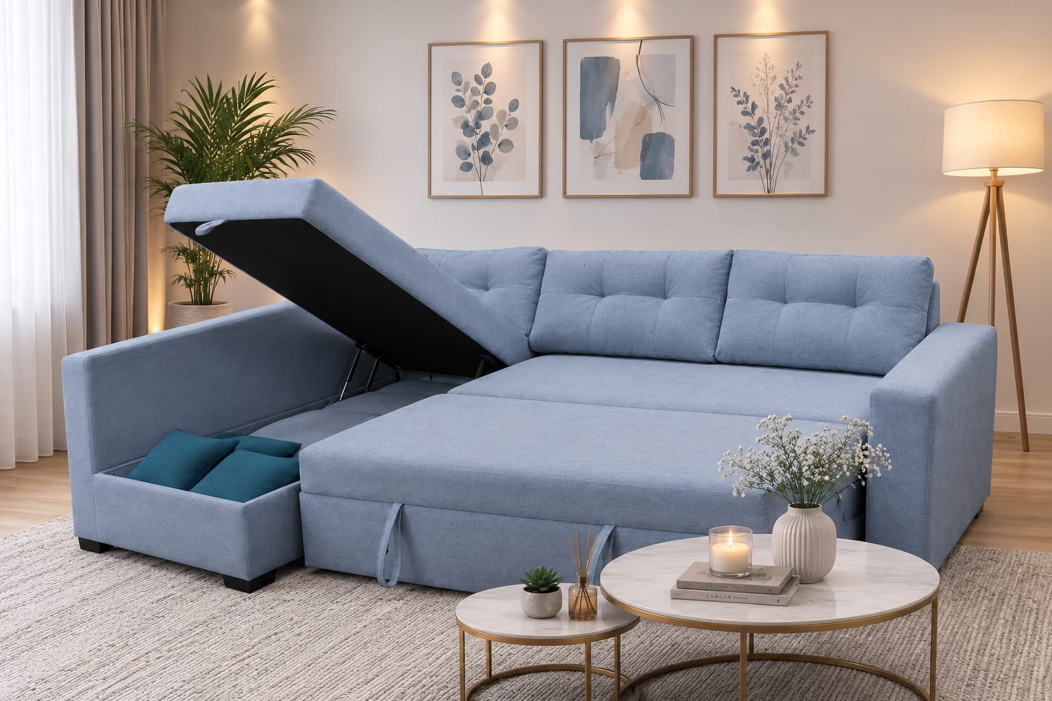 Venice plus | 5-Seater L-Shape MANEX Pull-Out Sofa Bed (Turkish Mechanism) (Copy)