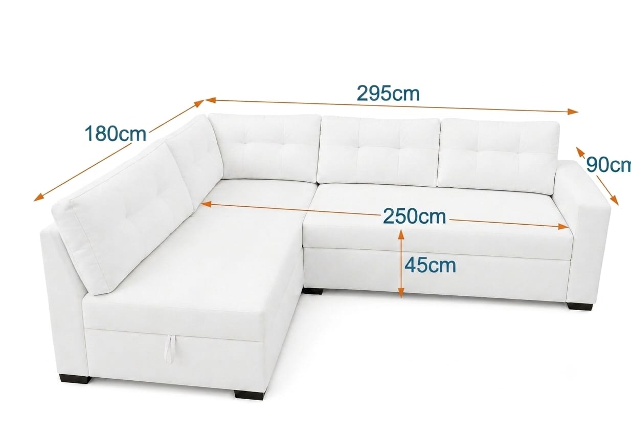 Venice plus | 5-Seater L-Shape MANEX Pull-Out Sofa Bed (Turkish Mechanism) (Copy)
