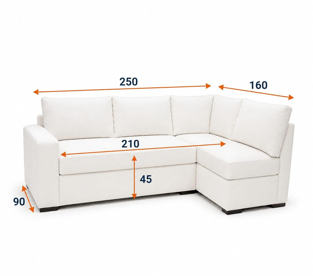 Venice | 4-Seater L-Shape MANEX Pull-Out Sofa Bed (Turkish Mechanism)