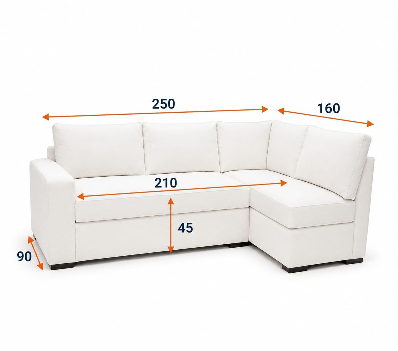 Venice | 4-Seater L-Shape MANEX Pull-Out Sofa Bed (Turkish Mechanism)