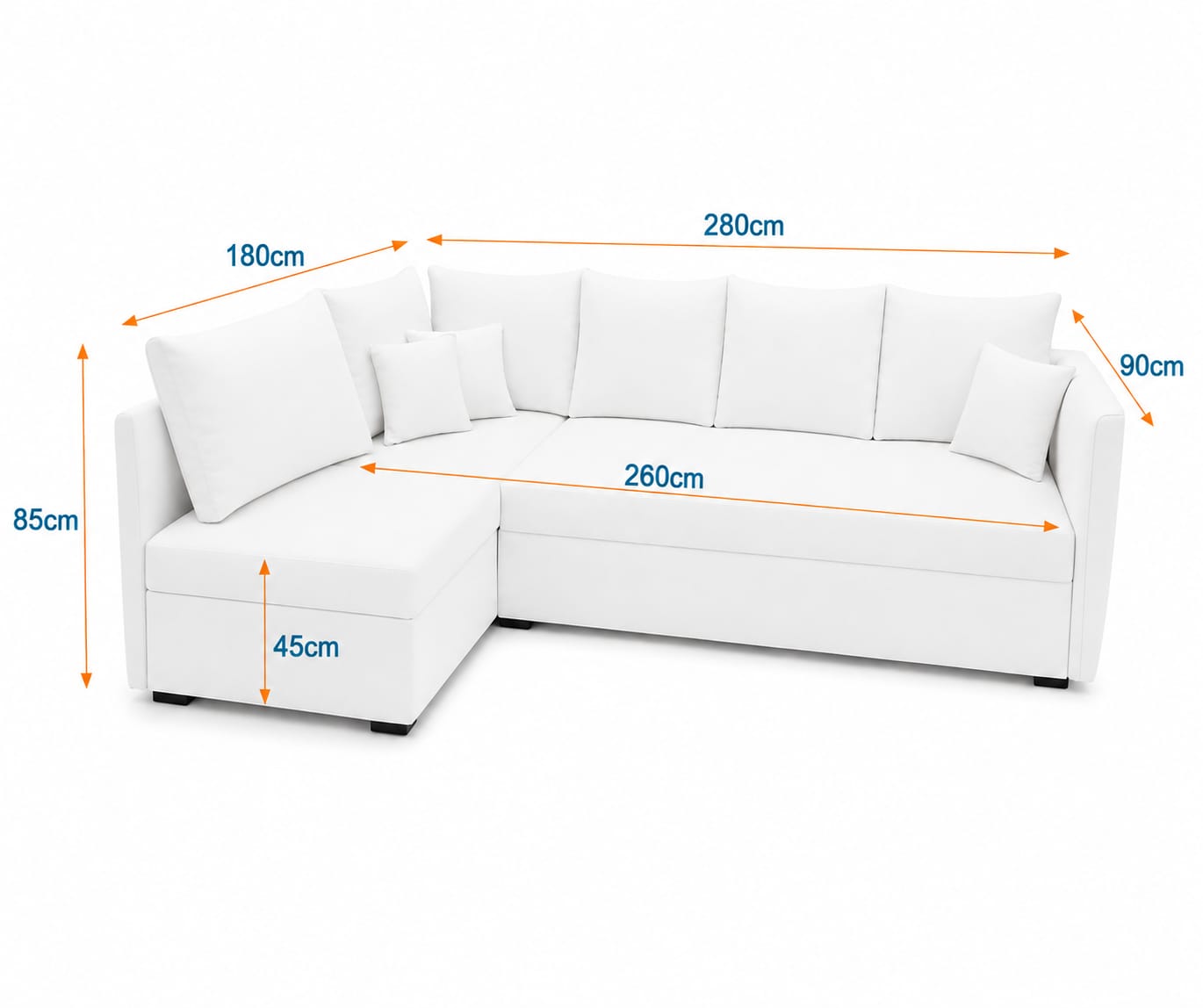 Verona plus| 5-Seater L-Shape MANEX Pull-Out Sofa Bed (Turkish Mechanism) (Copy)