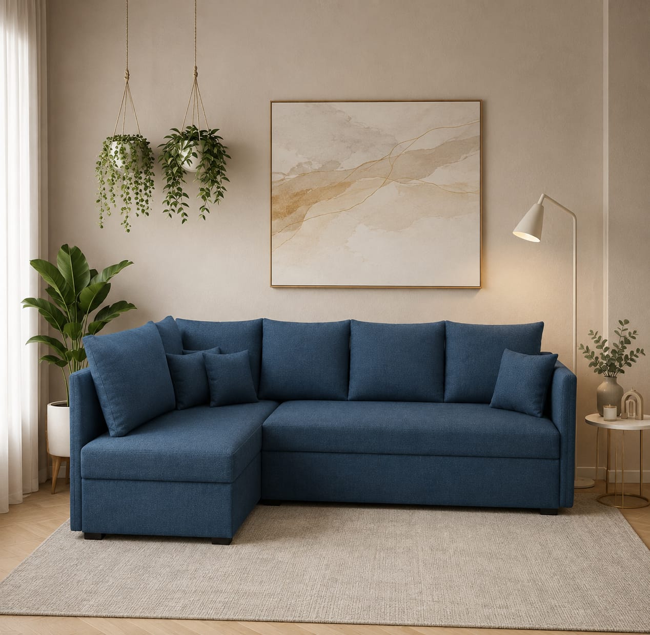 Verona | 4-Seater L-Shape MANEX Pull-Out Sofa Bed (Turkish Mechanism)