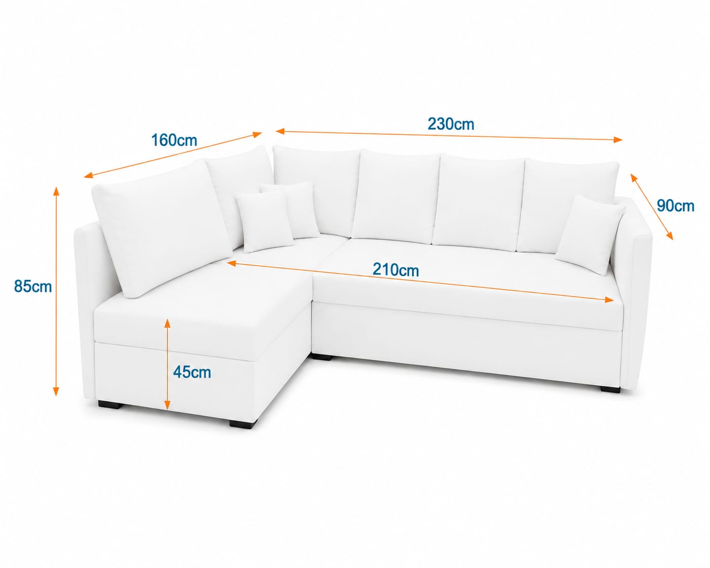 Verona | 4-Seater L-Shape MANEX Pull-Out Sofa Bed (Turkish Mechanism)