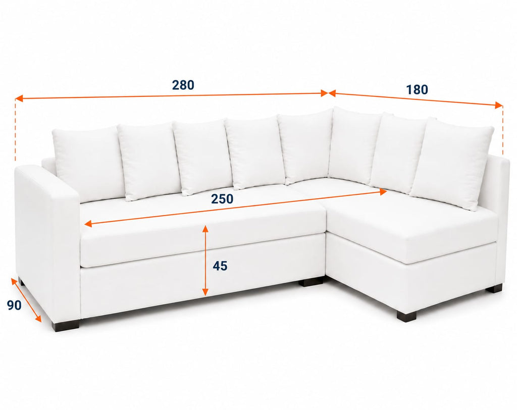 Glory | 4-Seater L-Shape MANEX Pull-Out Sofa Bed (Turkish Mechanism)