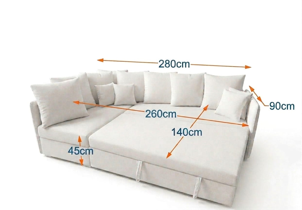 Verona plus| 5-Seater L-Shape MANEX Pull-Out Sofa Bed (Turkish Mechanism) (Copy)
