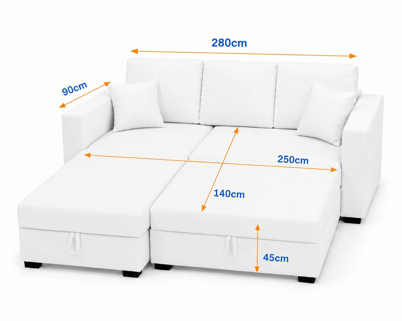 BAMBOO plus | 4-Seater L-Shape MANEX Pull-Out Sofa Bed (Turkish Mechanism) (Copy)