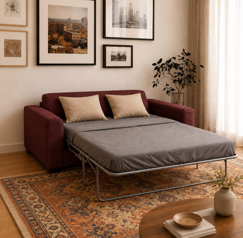 Budapest  2-Fold Sofa Bed | 3-Seater with Belgium Mechanism