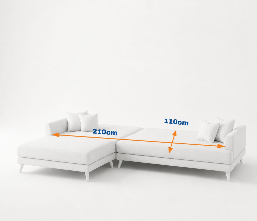 July plus | 6-Seater L-Shape Click-Clack Sofa Bed (Turkish Mechanism) (Copy)
