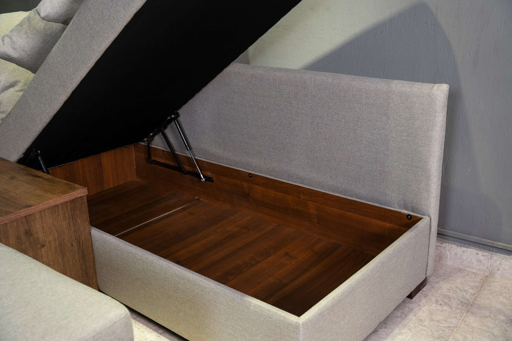 Glory  5-seat sofa-bed with chaise longue & middle table