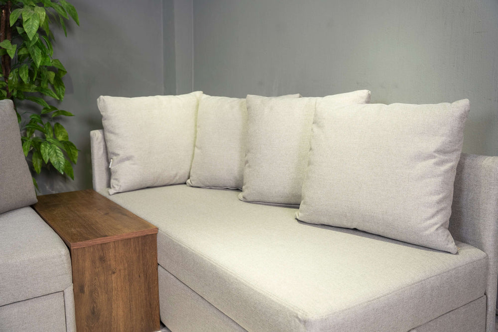 Glory  5-seat sofa-bed with chaise longue & middle table
