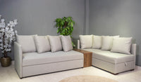 Glory  5-seat sofa-bed with chaise longue & middle table