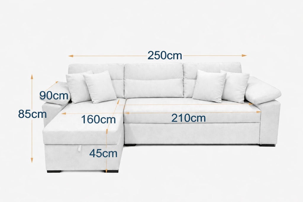 Milan | 3-Seater L-Shape MANEX Pull-Out Sofa Bed (Turkish Mechanism)