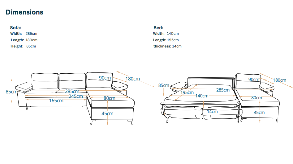 Nancy | L-Shape 5-Seater Roll-Out Sofa Bed with Belgium Mechanism