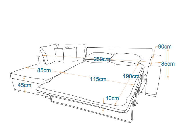 روزيس- ركنه سرير شكل حرف L