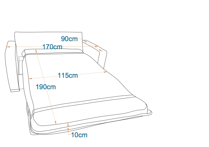 Orbit 2-Fold Sofa Bed | 2-Seater with Belgium Mechanism