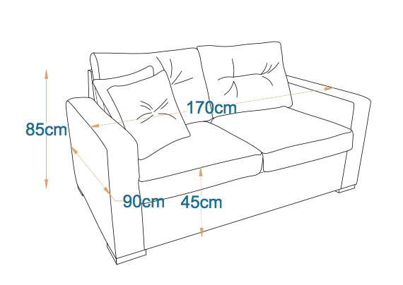 Orbit 2-Fold Sofa Bed | 2-Seater with Belgium Mechanism