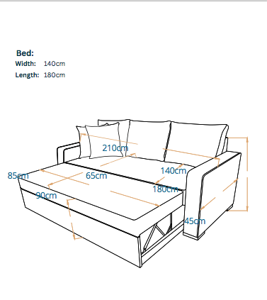 RELAX  I 3 Seater MANEX Pull-Out Sofa-bed