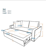 ريلاكس - كنبة سرير ثلاث مقاعد
