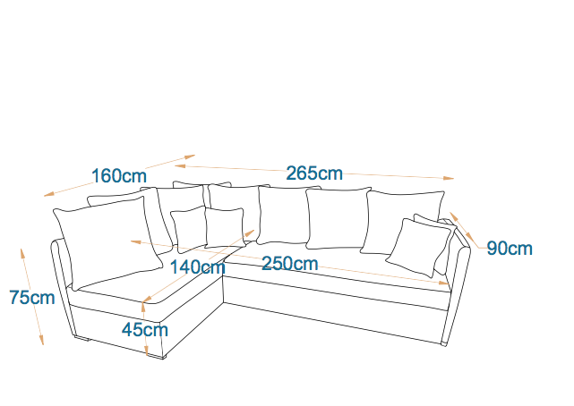 Verona | 5-Seater L-Shape MANEX Pull-Out Sofa Bed (Turkish Mechanism)