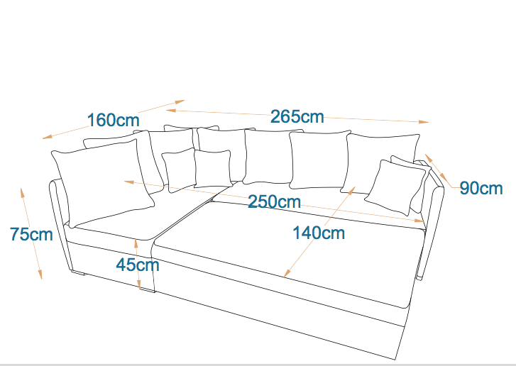 Verona | 5-Seater L-Shape MANEX Pull-Out Sofa Bed (Turkish Mechanism)