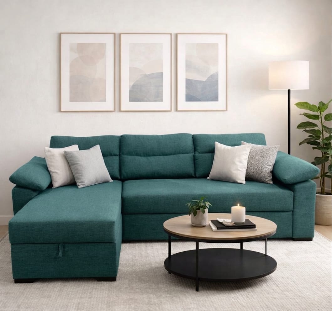 Apex | 4-Seater L-Shape MANEX Pull-Out Sofa Bed (Turkish Mechanism)