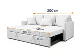 POLO I 3 Seater MANEX Pull-Out Sofa-bed