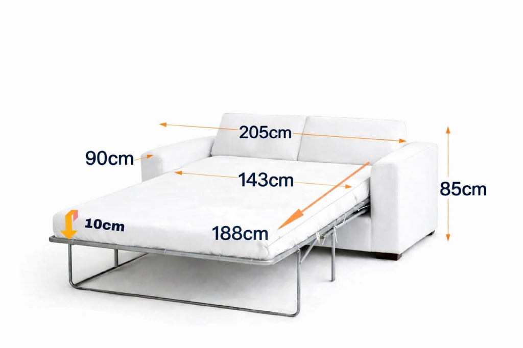 Budapest  2-Fold Sofa Bed | 3-Seater with Belgium Mechanism