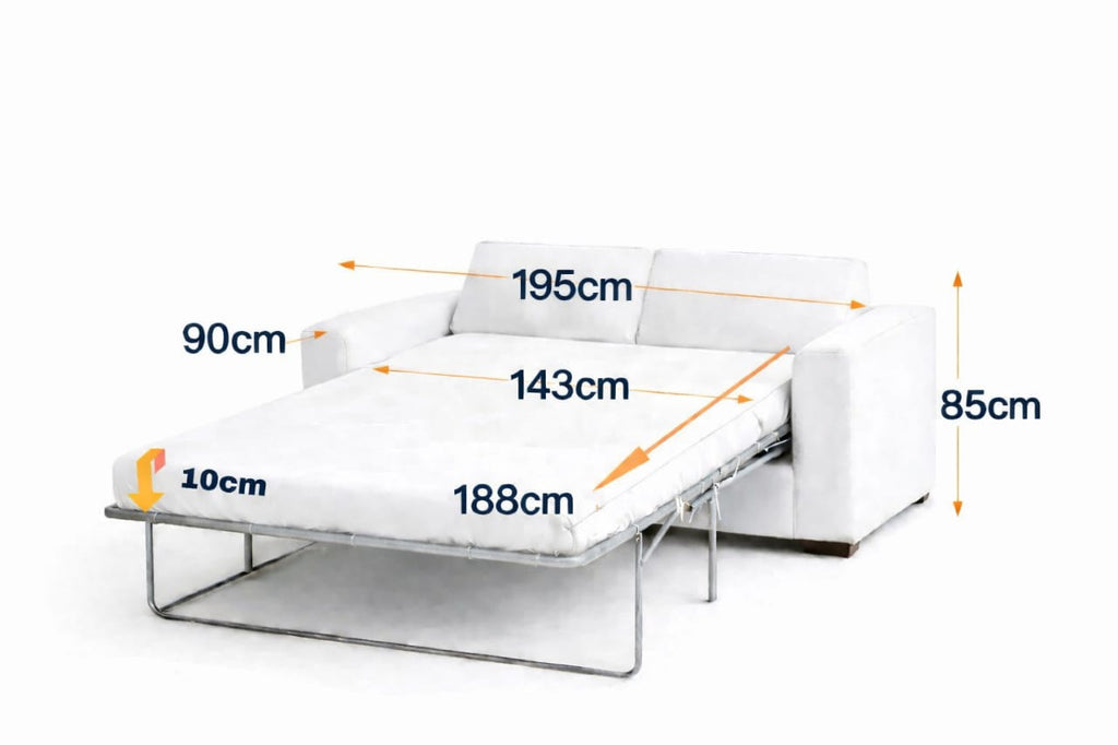 Modling 2-Fold Sofa Bed | 3-Seater with Belgium Mechanism