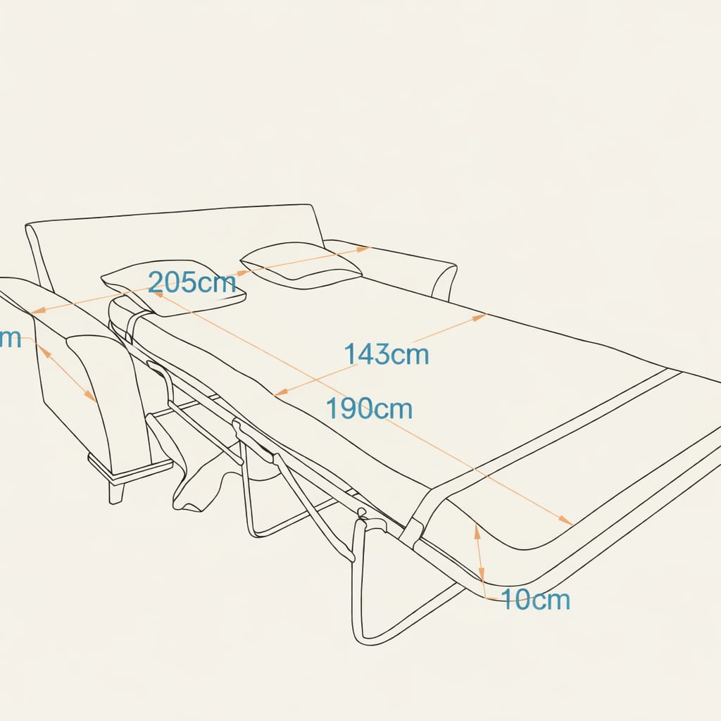 SOFIA 2-Fold Sofa Bed | 3-Seater with Belgium Mechanism