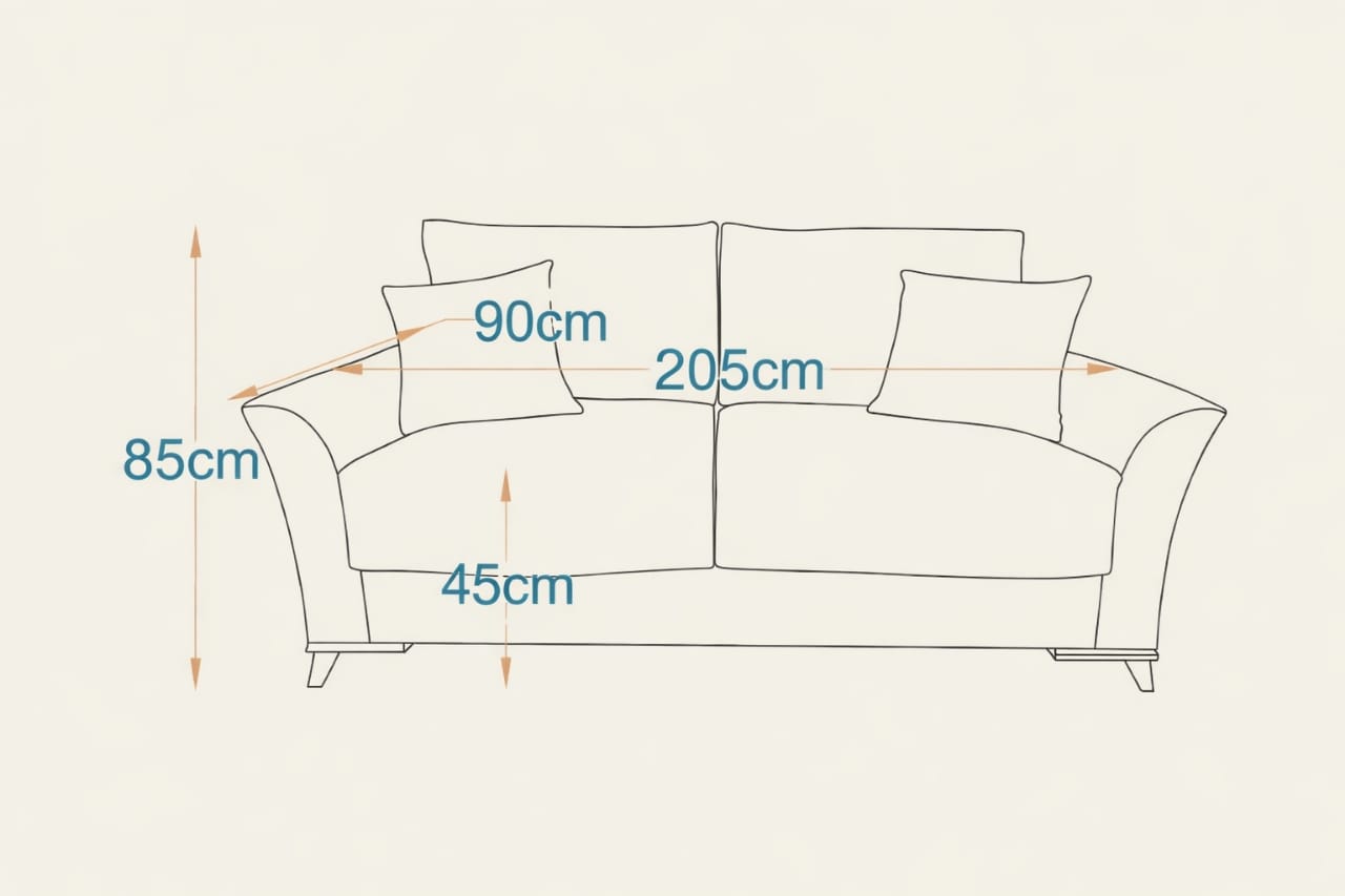 SOFIA 2-Fold Sofa Bed | 3-Seater with Belgium Mechanism