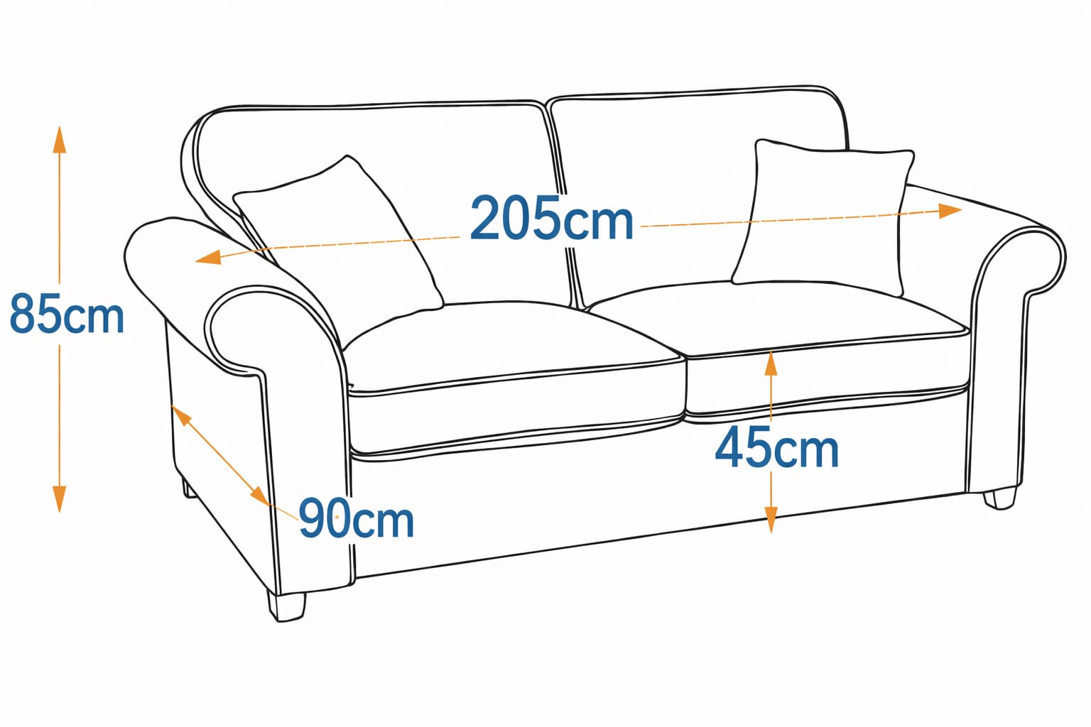Patras 2-Fold Sofa Bed | 3-Seater with Belgium Mechanism