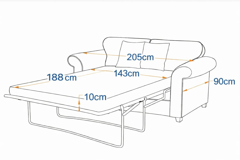 Patras 2-Fold Sofa Bed | 3-Seater with Belgium Mechanism