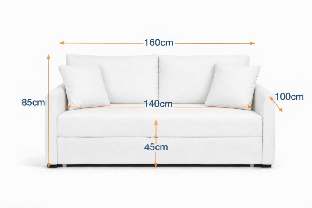 RICO I 2-Seater MANEX Pull-Out Sofa Bed