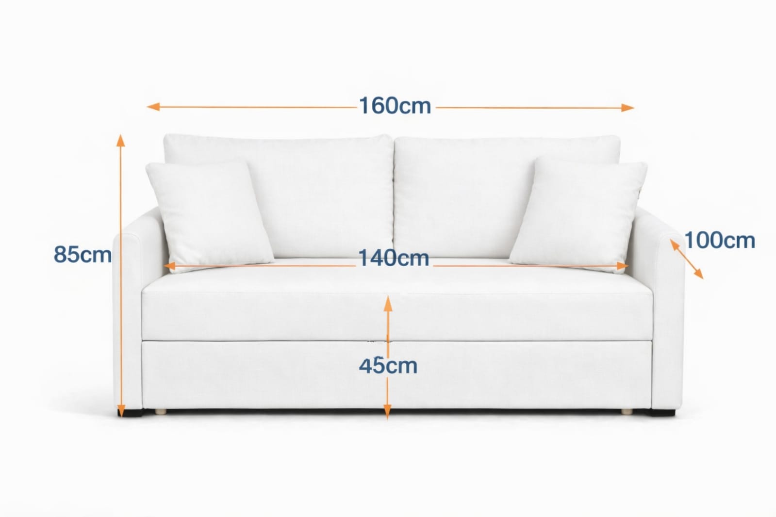 RICO I 2-Seater MANEX Pull-Out Sofa Bed