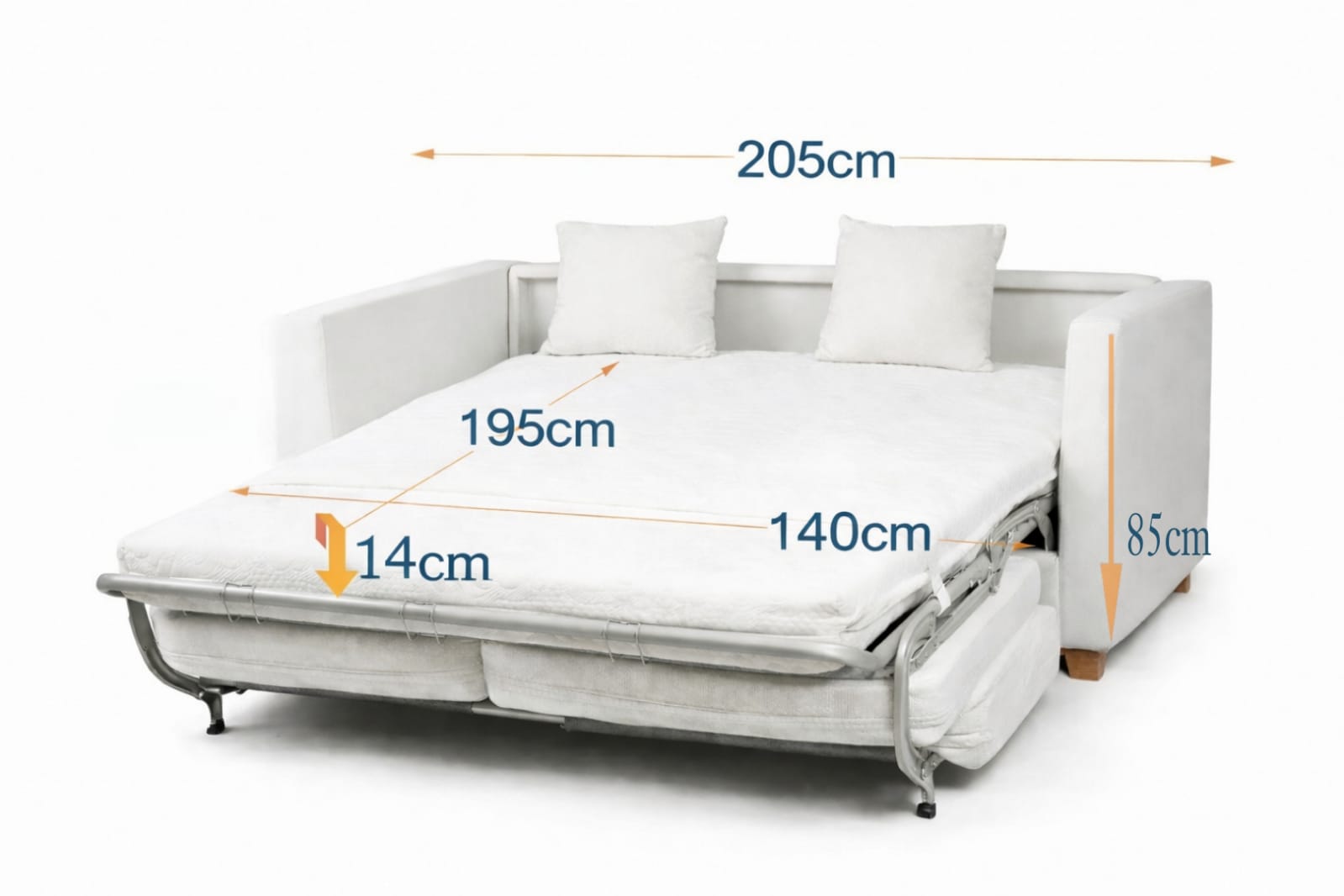 Wave | 3-Seat Roll-Out Sofa Bed with Belgium Mechanism
