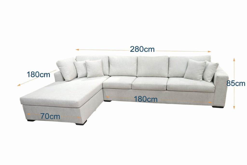 Roses | L-Shape 6-Seater 2-Fold Sofa Bed (Belgian Mechanism)