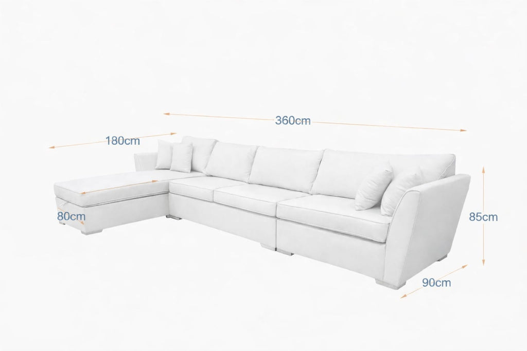 Leon | L-Shape 6-Seater 2-Fold Sofa Bed (Belgian Mechanism)
