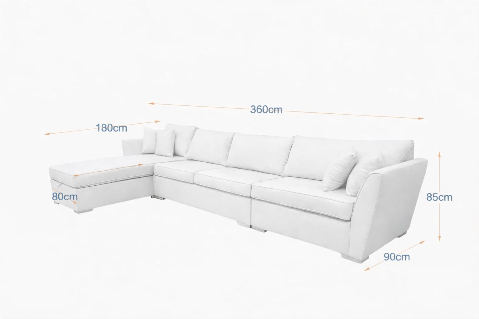Leon | L-Shape 6-Seater 2-Fold Sofa Bed (Belgian Mechanism)