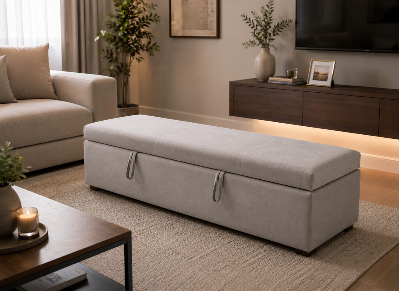 Modern Ottoman | Pouffe with Storage