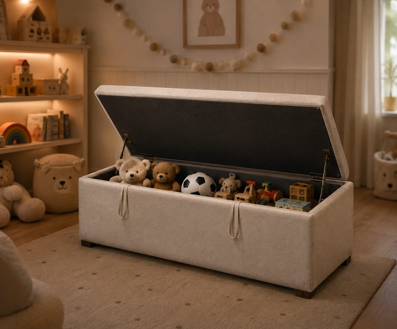 Modern Ottoman | Pouffe with Storage