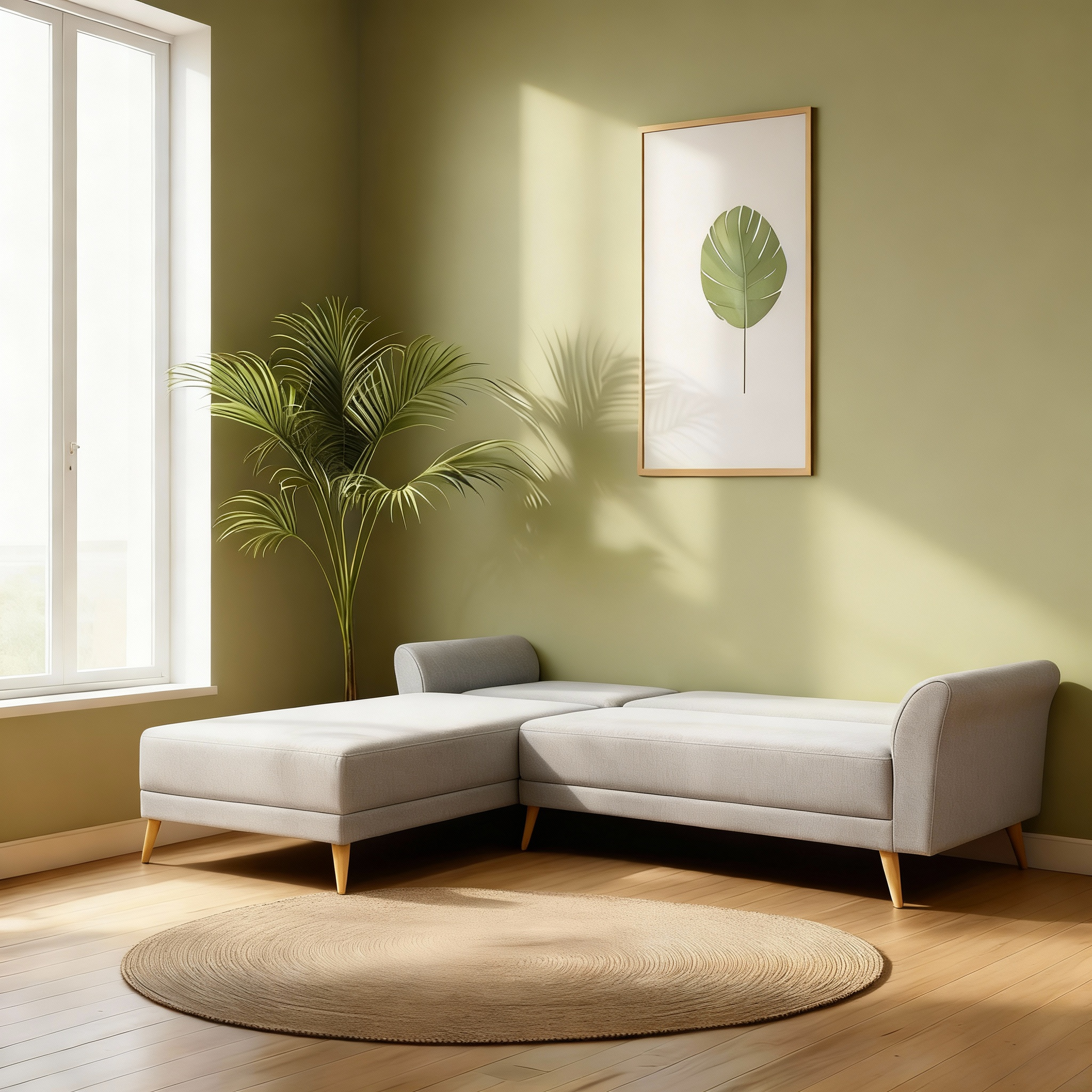 July | 5-Seater L-Shape Click-Clack Sofa Bed (Turkish Mechanism)