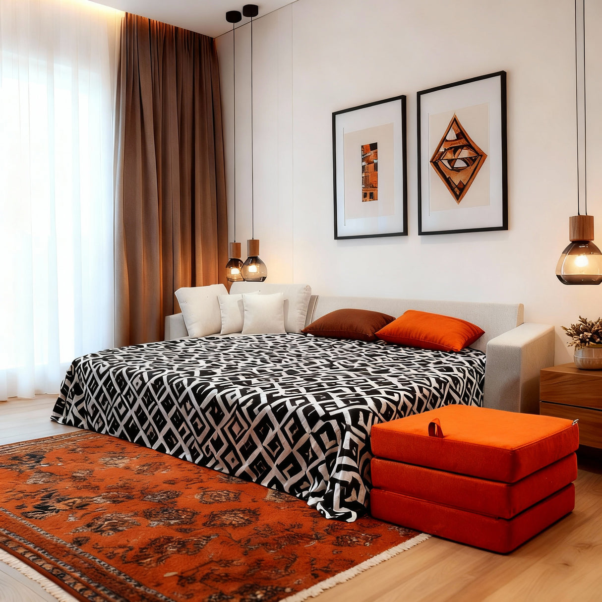 روزيس- ركنه سرير شكل حرف L