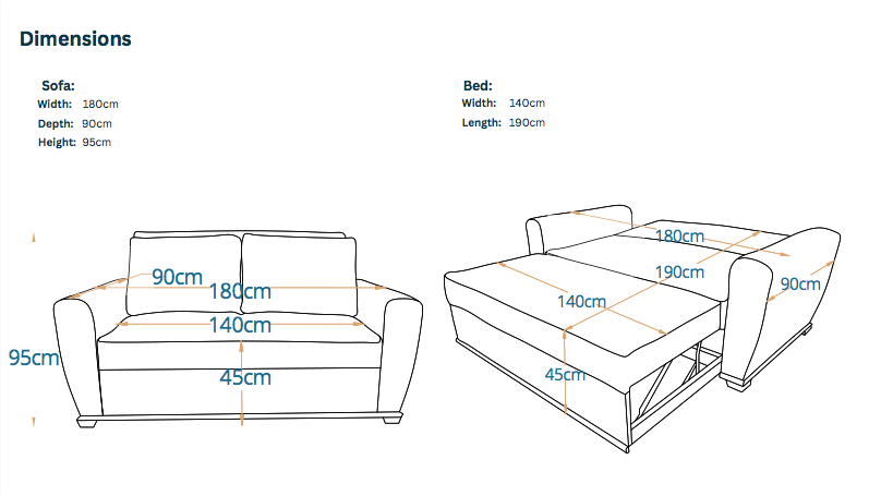 VERONA I 2-Seater MANEX Pull-Out Sofa Bed