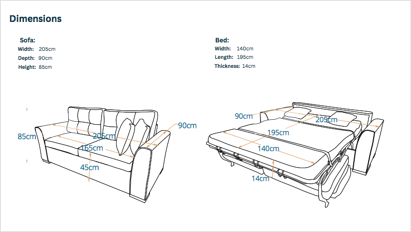 فرنكفورت - كنبة سرير ثلاث مقاعد