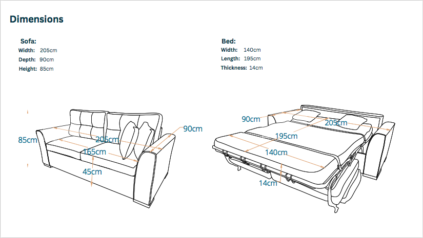 Frankfurt | 3-Seat Roll-Out Sofa Bed with Belgium Mechanism