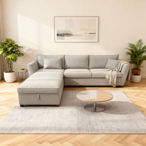 Lamego | L-Shape 6-Seater 2-Fold Sofa Bed (Belgian Mechanism)
