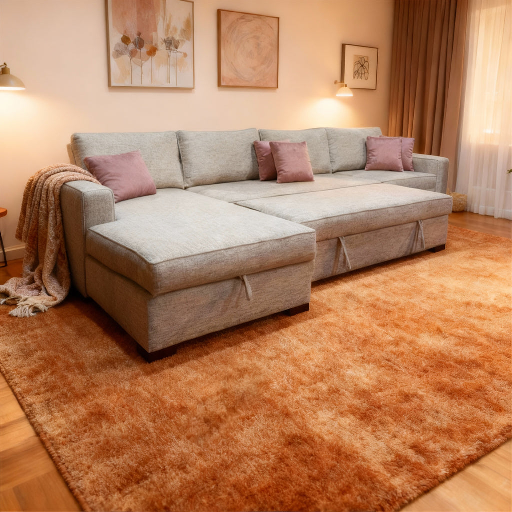 Room | 6-Seater L-Shape MANEX Pull-Out Sofa Bed (Turkish Mechanism)