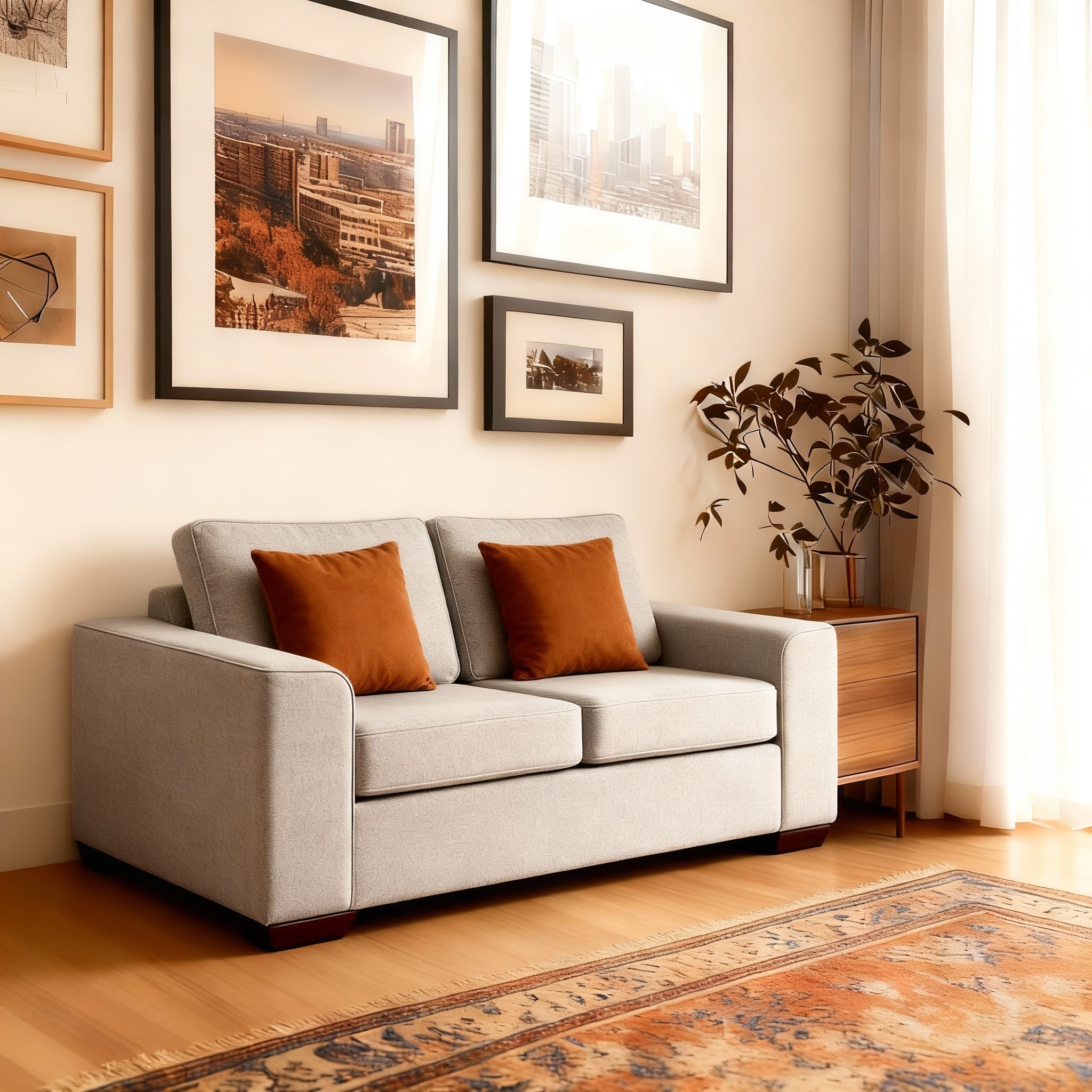 ARBON 2-Fold Sofa Bed | 2-Seater with Belgium Mechanism