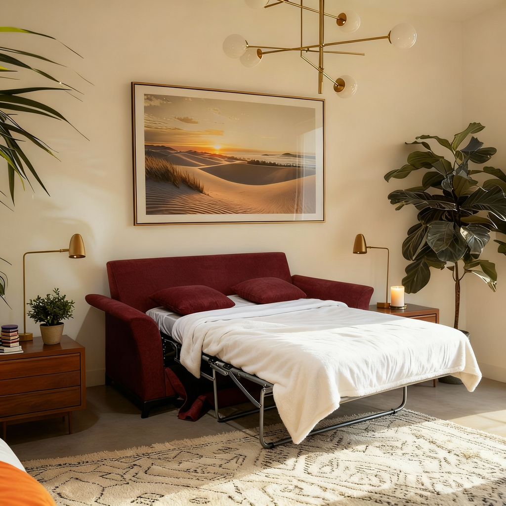 LINZ 2-Fold Sofa Bed | 2-Seater with Belgium Mechanism